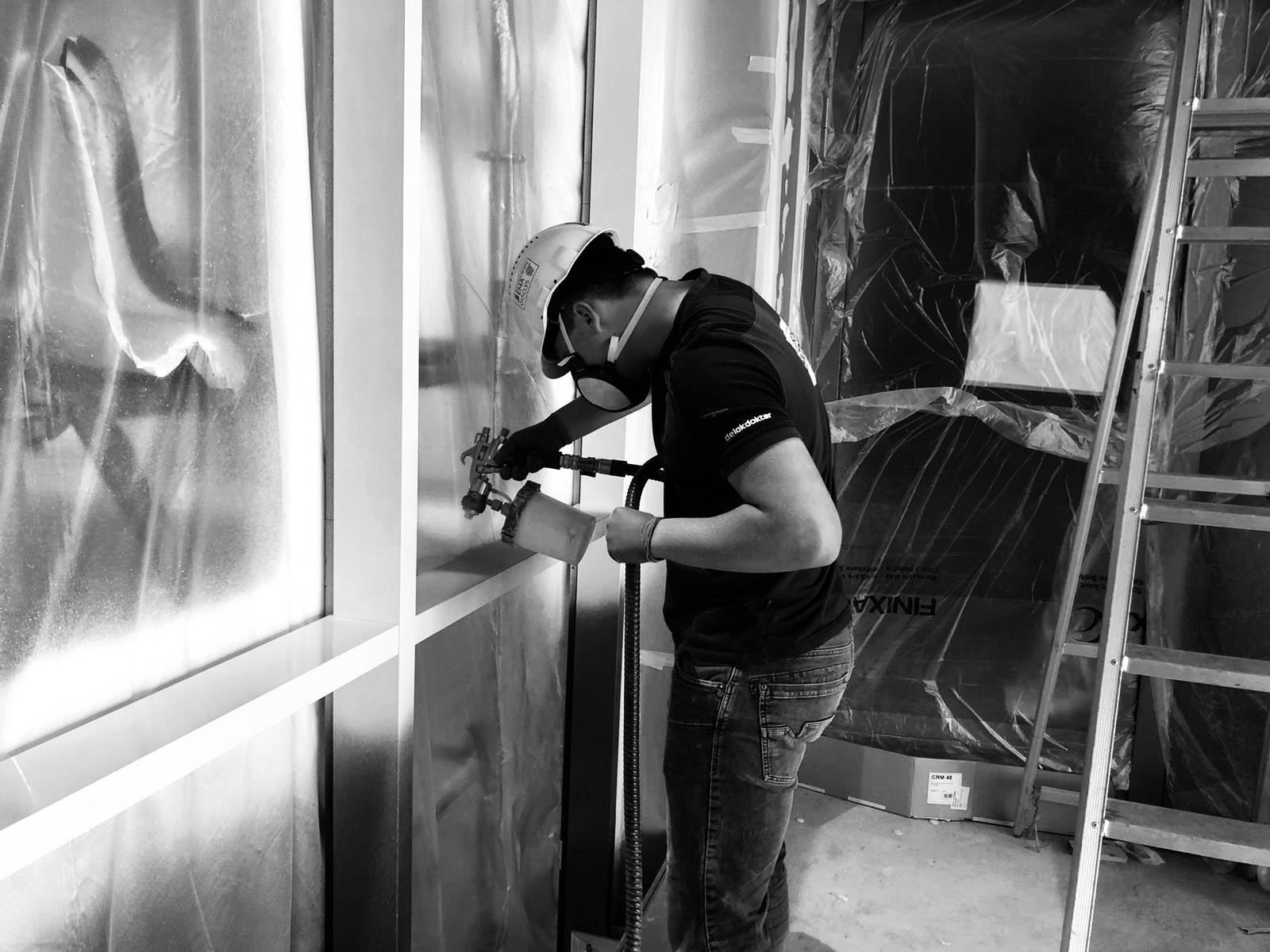 Voorbeeld van cosmetisch herstel aan gevelbekleding